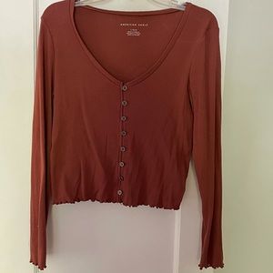 AE cropped burnt orange top!